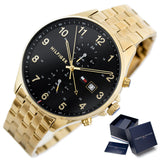  Shop Authentic Tommy Hilfiger West Chronograph Quartz Black Dial Gold Steel Strap Watch For Men - 1791708 - Luxxuri