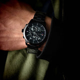  Shop Authentic Tommy Hilfiger Henry Chronograph Black Dial Black Steel Strap Watch For Men - 1710478 - Luxxuri
