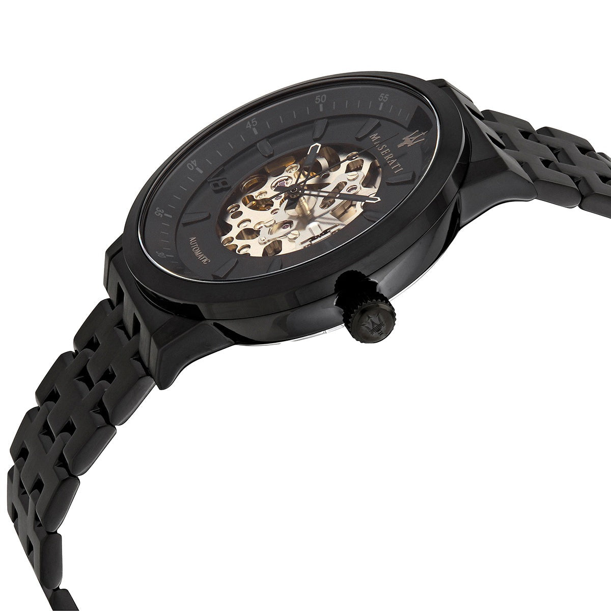  Shop Authentic Maserati Granturismo Sport GT Skeleton Black Dial Black Steel Strap Watch For Men - R8823134003 - Luxxuri