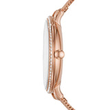  Shop Authentic Fossil Jacqueline Quartz Rose Gold Dial Rose Gold Mesh Strap Watch for Women - ES4628 - Luxxuri
