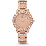  Shop Authentic Fossil Jesse Crystal Rose Gold Dial Rose Gold Steel Strap Watch for Women - ES3020 - Luxxuri