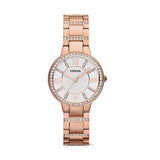  Shop Authentic Fossil Virginia White Dial Rose Gold Steel Strap Watch for Women - ES3284 - Luxxuri