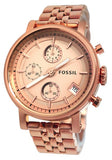  Shop Authentic Fossil Boyfriend Chronograph Rose Gold Dial Rose Gold Steel Strap Watch for Women - ES3380 - Luxxuri