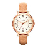  Shop Authentic Fossil Jacqueline White Dial Brown Leather Strap Watch for Women - ES3487 - Luxxuri