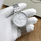  Shop Authentic Fossil Jacqueline White Dial Silver Steel Strap Watch for Women - ES3631 - Luxxuri