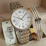  Shop Authentic Fossil Jacqueline White Dial Two Tone Steel Strap Watch for Women - ES3634 - Luxxuri