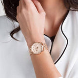  Shop Authentic Fossil Tailor Rose Gold Dial Rose Gold Stainless Steel Strap Watch for Women - ES3713 - Luxxuri
