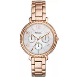  Shop Authentic Fossil Jacqueline Multi Function Mother of Pearl Dial Rose Gold Steel Strap Watch for Women - ES3757 - Luxxuri