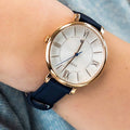  Shop Authentic Fossil Jacqueline White Dial Blue Leather Strap Watch for Women - ES3843 - Luxxuri