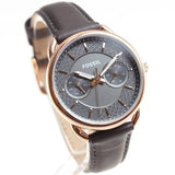  Shop Authentic Fossil Tailor Grey Dial Grey Leather Strap Watch for Women - ES3913 - Luxxuri