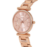  Shop Authentic Fossil Carlie Rose Gold Dial Rose Gold Steel Strap Watch for Women - ES4301 - Luxxuri