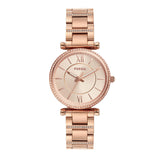  Shop Authentic Fossil Carlie Rose Gold Dial Rose Gold Steel Strap Watch for Women - ES4301 - Luxxuri