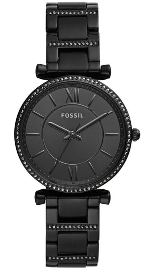  Shop Authentic Fossil Carlie Black Dial Black Steel Strap Watch for Women - ES4488 - Luxxuri