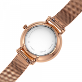  Shop Authentic Fossil Jacqueline Three-Hand White Dial Rose Gold Mesh Bracelet Watch for Women - ES4534 - Luxxuri