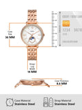  Shop Authentic Fossil Jacqueline Analog Moonphase Mother of Pearl White Dial Rose Gold Steel Strap Watch for Women - ES5165 - Luxxuri