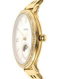  Shop Authentic Fossil Jacqueline Moonphase Mother of Pearl Dial Gold Steel Strap Watch for Women - ES5167 - Luxxuri