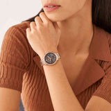  Shop Authentic Fossil Neutra Chronograph Mother of Pearl Brown Dial Rose Gold Steel Strap Watch for Women - ES5218 - Luxxuri
