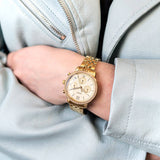  Shop Authentic Fossil Neutra Chronograph Gold Dial Gold Steel Strap Watch for Women - ES5219 - Luxxuri