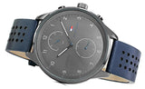  Shop Authentic Tommy Hilfiger Chase Grey Dial Blue Leather Strap Watch for Men - 1791578 - Luxxuri