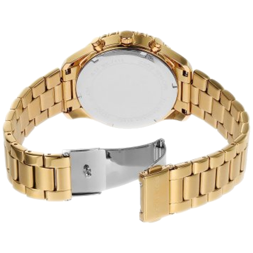  Shop Authentic Michael Kors Berkley Chronograph Black Dial Gold Steel Strap Watch For Women - MK7414 - Luxxuri