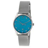  Shop Authentic Gucci G-Timeless Turquoise Mother of Pearl Dial Silver Mesh Bracelet Watch For Women - YA126582 - Luxxuri