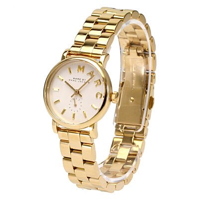  Shop Authentic Marc Jacobs Baker White Dial Gold Steel Strap Watch for Women - MBM3247 - Luxxuri