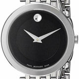  Shop Authentic Movado Esperanza 28mm Black Dial Silver Steel Strap Watch For Women - 0607051 - Luxxuri