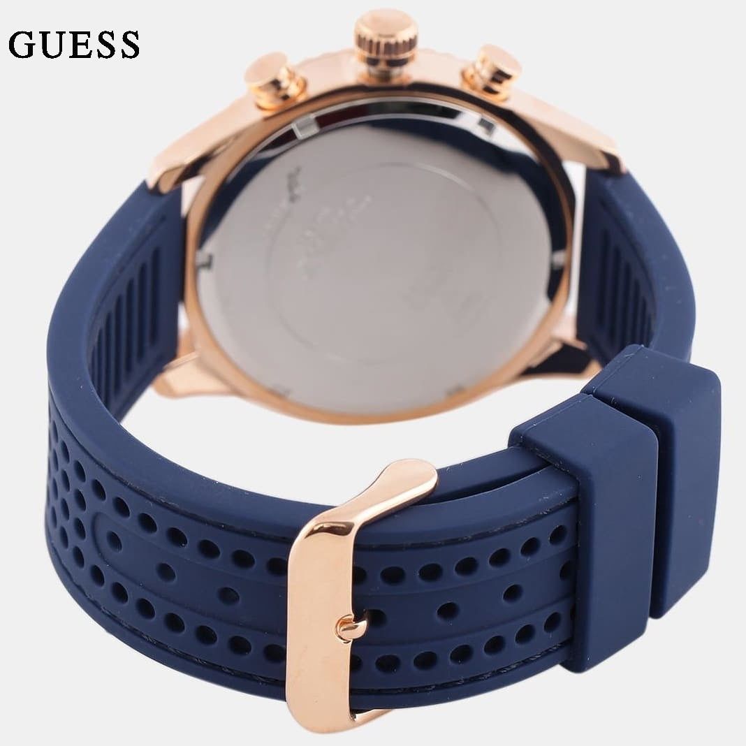  Shop Authentic Guess Fleet Blue Dial Blue Rubber Strap Watch for Men - W0971G3 - Luxxuri