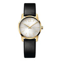  Shop Authentic Calvin Klein City Silver Dial Black Leather Strap Watch For Women - K2G23520 - Luxxuri