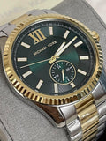  Shop Authentic Michael Kors Lexington Quartz Green Dial Two Tone Steel Strap Watch For Men - MK9063 - Luxxuri