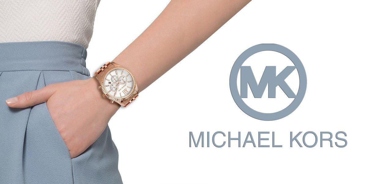  Shop Authentic Michael Kors Lexington Chronograph White Dial Rose Gold Steel Strap Watch For Women - MK8313 - Luxxuri