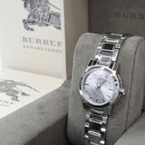  Shop Authentic Burberry The City Silver Diamonds Dial Silver Steel Strap Watch for Women - BU9230 - Luxxuri