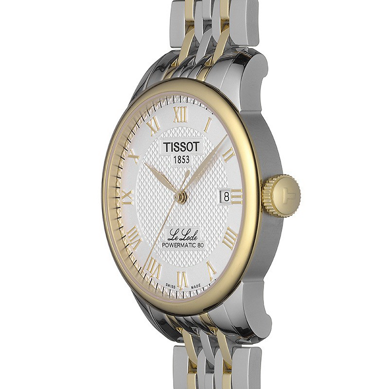 Tissot Le Locle Powermatic 80 Silver Dial Two Tone Steel Strap Watch For Men - T006.407.22.033.01