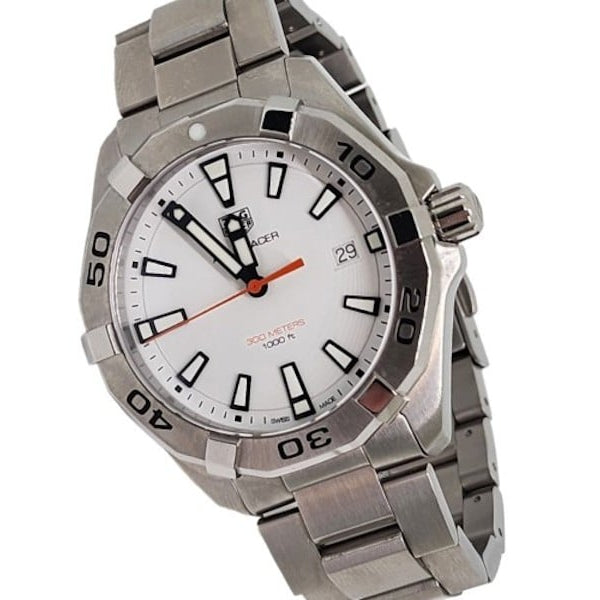  Shop Authentic Tag Heuer Aquaracer White Dial Watch for Men - WBD1111.BA0928 - Luxxuri