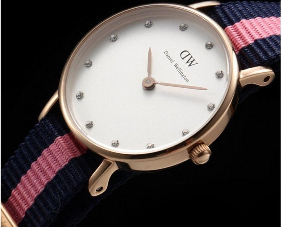  Shop Authentic Daniel Wellington Classy Winchester White Dial Two Tone NATO Strap Watch For Women - DW00100065 - Luxxuri