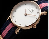  Shop Authentic Daniel Wellington Classy Winchester White Dial Two Tone NATO Strap Watch For Women - DW00100065 - Luxxuri