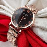  Shop Authentic Michael Kors Noire Black Dial Rose Gold Steel Strap Watch for Women - MK3585 - Luxxuri