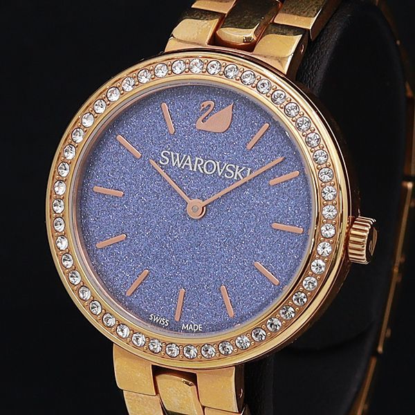  Shop Authentic Swarovski Daytime Glittering Blue Dial Rose Gold Steel Strap Watch for Women - 5182277 - Luxxuri