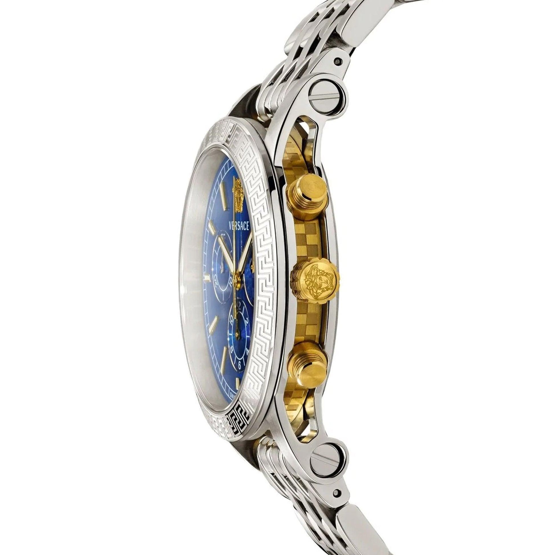  Shop Authentic Versace Sport Tech Chronograph Blue Dial Silver Steel Strap Watch for Men - VELT00219 - Luxxuri