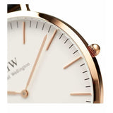  Shop Authentic Daniel Wellington Classic Suffolk White Dial Brown Leather Strap Watch For Women - DW00100120 - Luxxuri