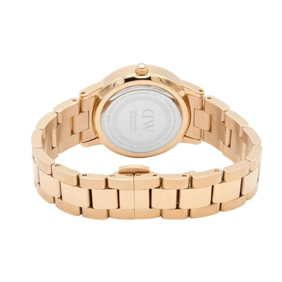 Shop Authentic Daniel Wellington Iconic Link Grey Dial Rose Gold Steel Strap Watch For Women - DW00100332 - Luxxuri