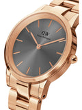  Shop Authentic Daniel Wellington Iconic Link Grey Dial Rose Gold Steel Strap Watch For Women - DW00100336 - Luxxuri