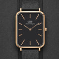  Shop Authentic Daniel Wellington Quadro Pressed Ashfield Black Dial Black Mesh Strap Watch for Women - DW00100467 - Luxxuri