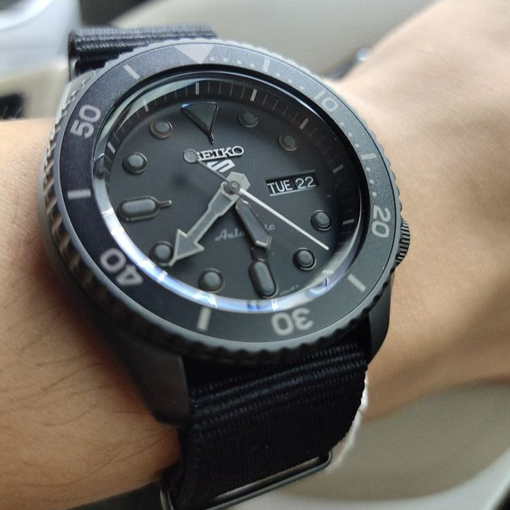  Shop Authentic Seiko 5 Sports Automatic Black Dial Black NATO Strap Watch For Men - SRPD79K1 - Luxxuri