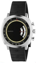  Shop Authentic Gucci Grip Chronograph Black Dial Black Rubber Strap Watch For Men - YA157301 - Luxxuri