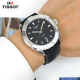  Shop Authentic Tissot PR 100 Sport Quartz Black Dial Black Leather Strap Watch For Men - T101.610.16.051.00 - Luxxuri