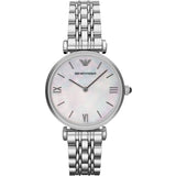  Shop Authentic Emporio Armani T Bar Mother of Pearl Dial Steel Strap Watch For Women - AR1682 - Luxxuri
