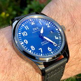  Shop Authentic IWC Pilot’s Watch Mark XVIII Edition “Laureus Sport for Good Foundation" Blue Dial Black Nylon Strap Watch for Men - IW324703 - Luxxuri