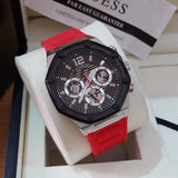  Shop Authentic Guess Momentum Black Dial Red Rubber Strap Watch for Men - GW0263G3 - Luxxuri