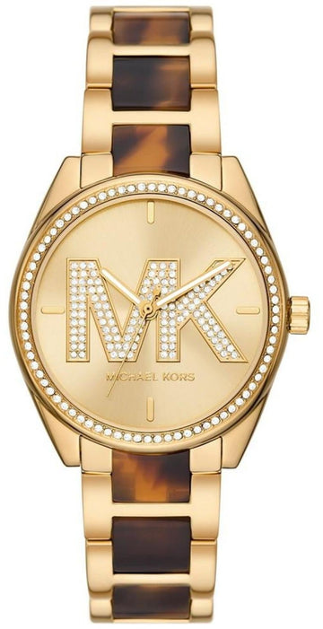  Shop Authentic Michael Kors Janelle Quartz Gold Dial Two Tone Steel Strap Watch For Women - MK4730 - Luxxuri